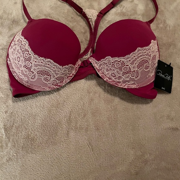 Rene Rofe Other - NWT Women’s Rene Rofe Lingerie Burgundy pink Bra 36C Underwire Lace Sexy